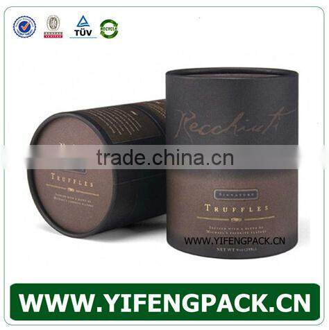 Round rigid cardboard box with window for packing