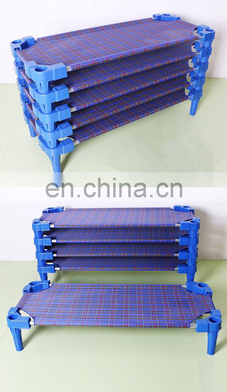 hotsale School Furniture children plastic mesh cloth bed for kindergarten