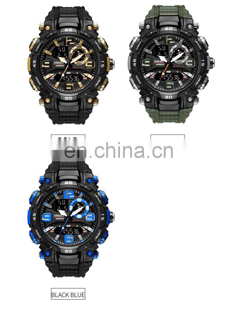 SMAEL1921 Quartz Watch Men Watch Waterproof Stopwatch LED Watches Male Clock Sport Men Digital Wristwatch