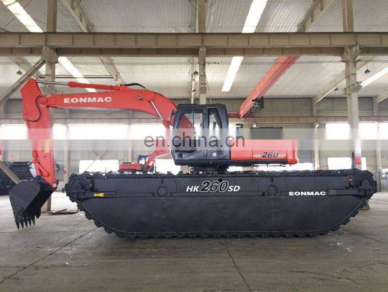 Small 10t dredging amphibious excavator HK100SD for wetland and swamp work