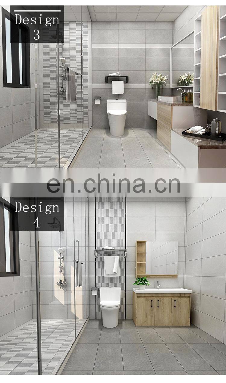 300x600mm Cloth Pattern Tiles Floor Grey Ceramic Bathroom Wall Digital Tiles