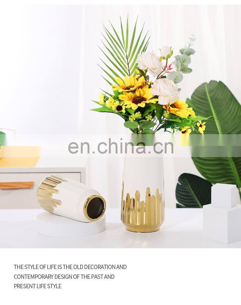 Home Accessories Vase Decoration Decor Modern Chinaceramicvase 2021 Luxury De Luxe Flower Vases For Weddings Centerpiece