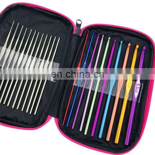 DIY 100PCS Aluminum Colorful Knitting Needle Tool Set Crochet Hook Set
