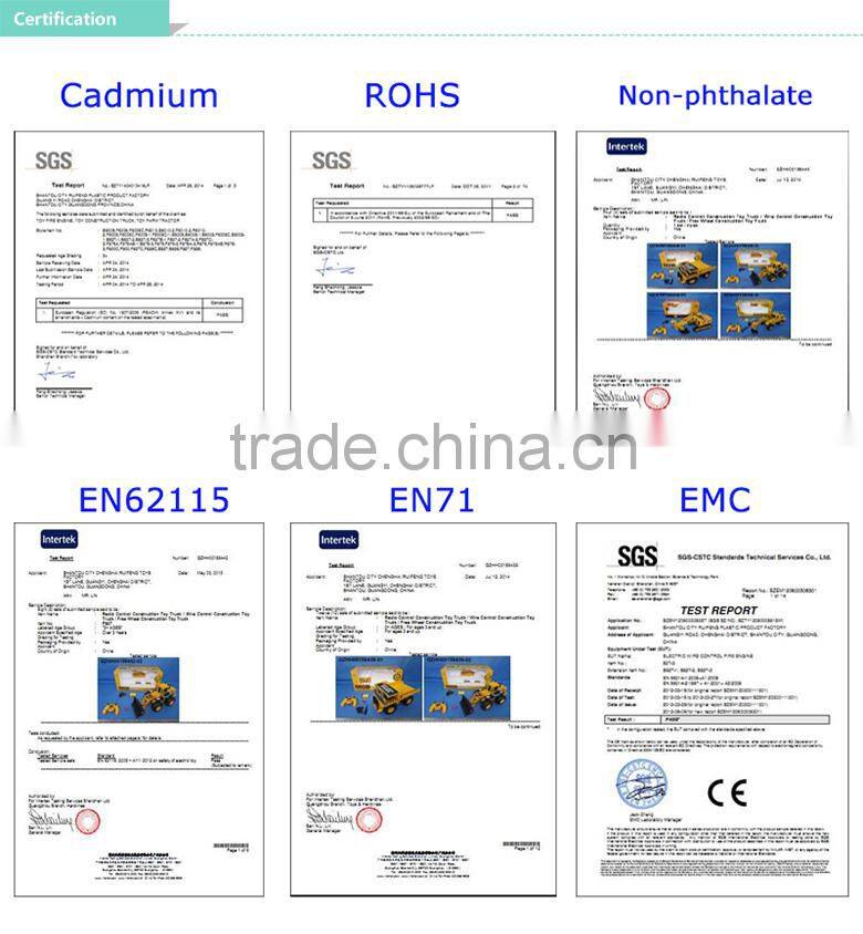 RC 6 channel plastic models toy excavator