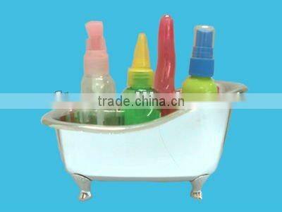 Plastic mini bathtub shape container golden/silver/red mini bathtub container