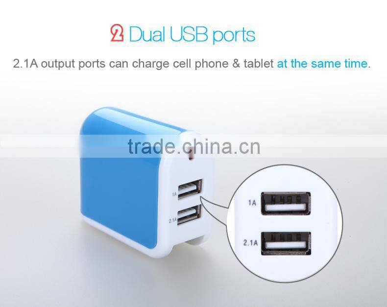 US Plug charger 5V 2.1A Micro USB AC/DC Wall Charger Adapter Power Supply