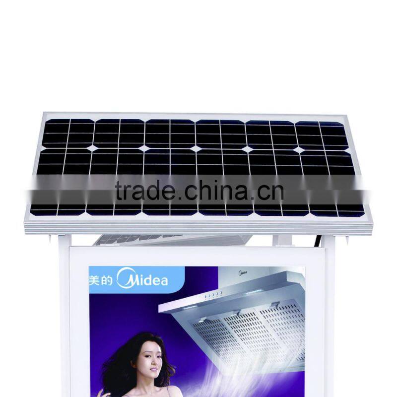 High quality unique snap frame energy saving solar led light box