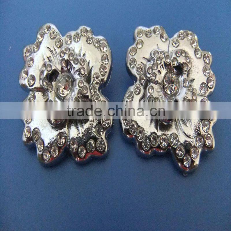 Compet Produce Fashion Diy Bracelet Big Slide Flower Charms with Rhinestones
