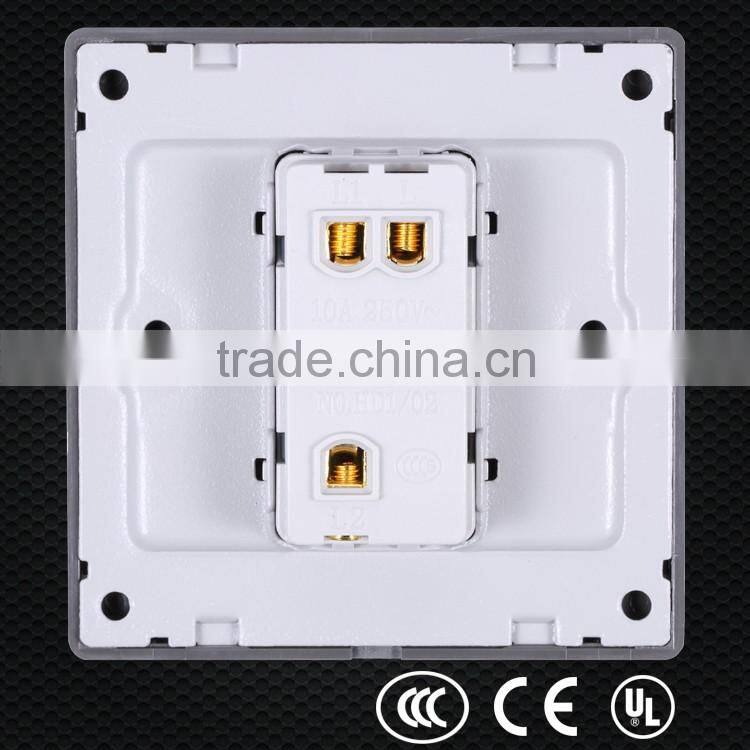 New style 86 type stainless steel one gang one way switch, switch plates , wall plates