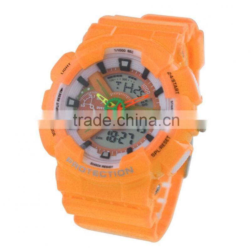 LP1369 New trendy stainless steel case back pu big teenage fashion watches