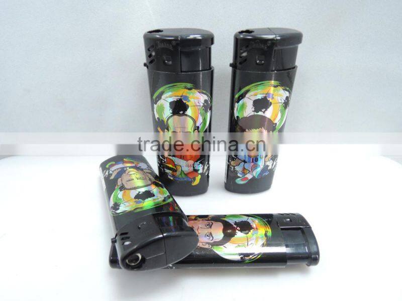 big electronic windproof cigarette lighter wrap custom picture led projection lighter