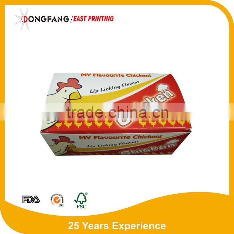 ivory card board folding paper food packaging paper chicken wing boxes