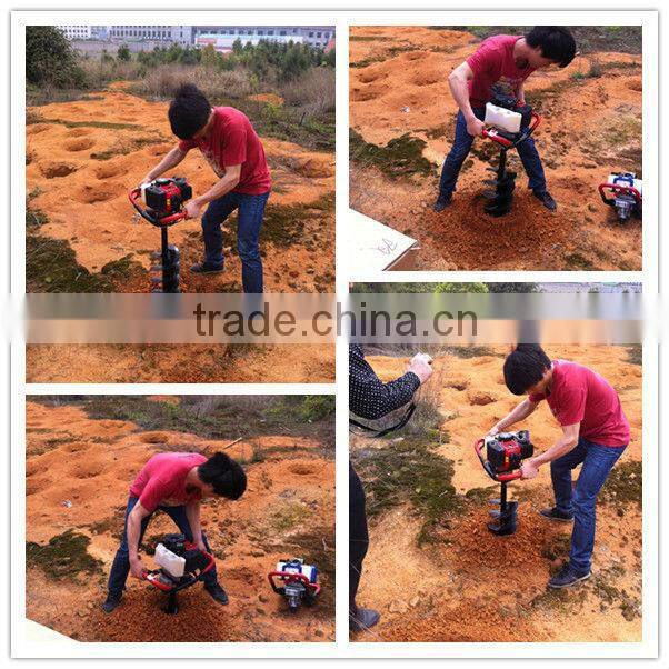 52cc gasoline earth auger machine with 100mm,150mm,200mm bit