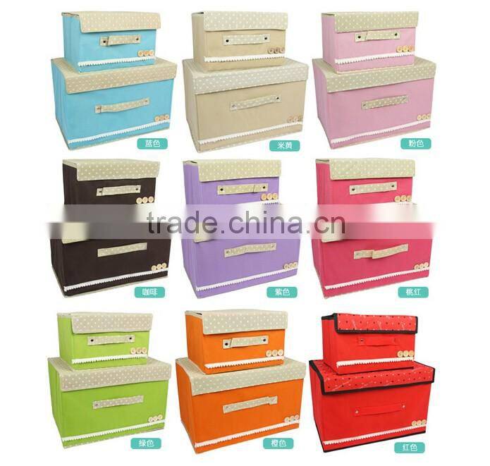 AN1060 ANPHY colorful non-woven fabric cloth storage box & bin 38*25*25 cm,26*20*17 cm