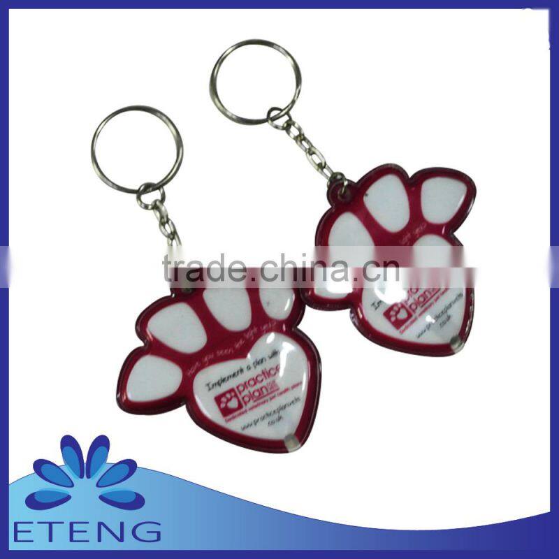 custom printed pvc led keychain