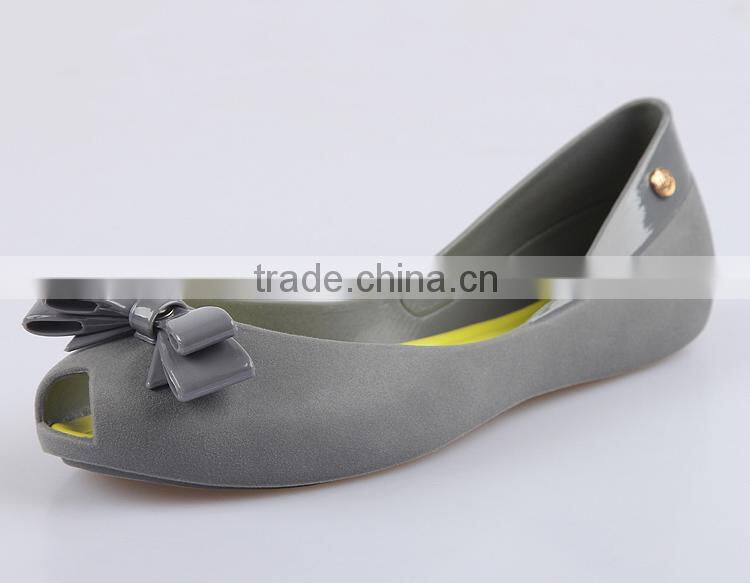 2016 Women flats shoes fish mouth butterfly plastic melissa shoes causal lady shoes pvc jelly flats shoes for women