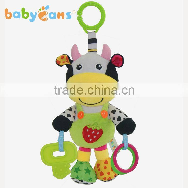Babyfans Baby Cute Cow Cartoon Stuffed Music Toys china factory wholesale