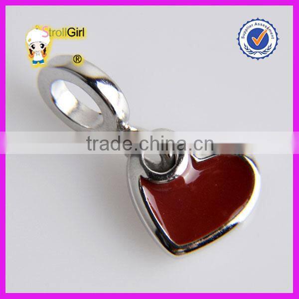 Jewelry On Line 925 Sterling Silver Enamel Heart European Charm Beads