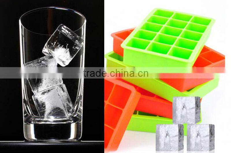 2016 hot sale food grade FDA and LFGB colorful silicone ice tray