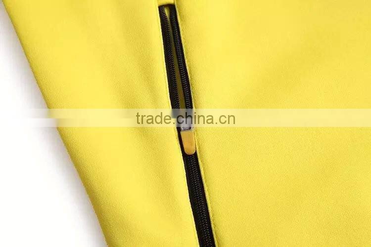 OEM NO MOQ Custom Yellow Sports Jacket Varsity Jackets For Men embroidered bomber jacket