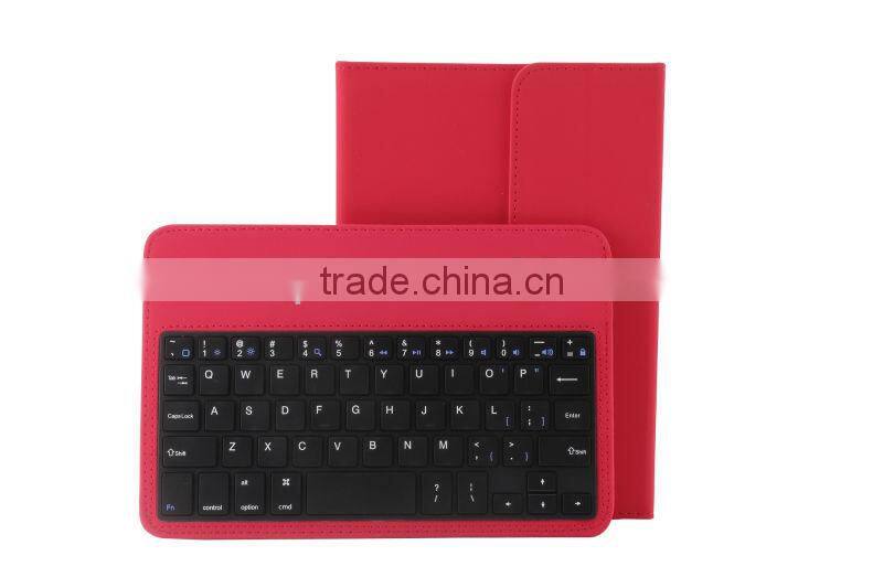 leather case cover with wireless bluetooth keyboard for tablet PC 7'' inch 8 inch