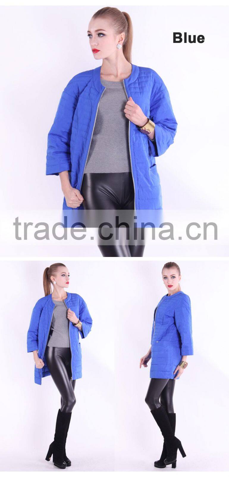 Spring New Product 2016 Medium And Long Women Clothes Round Collar Apparel