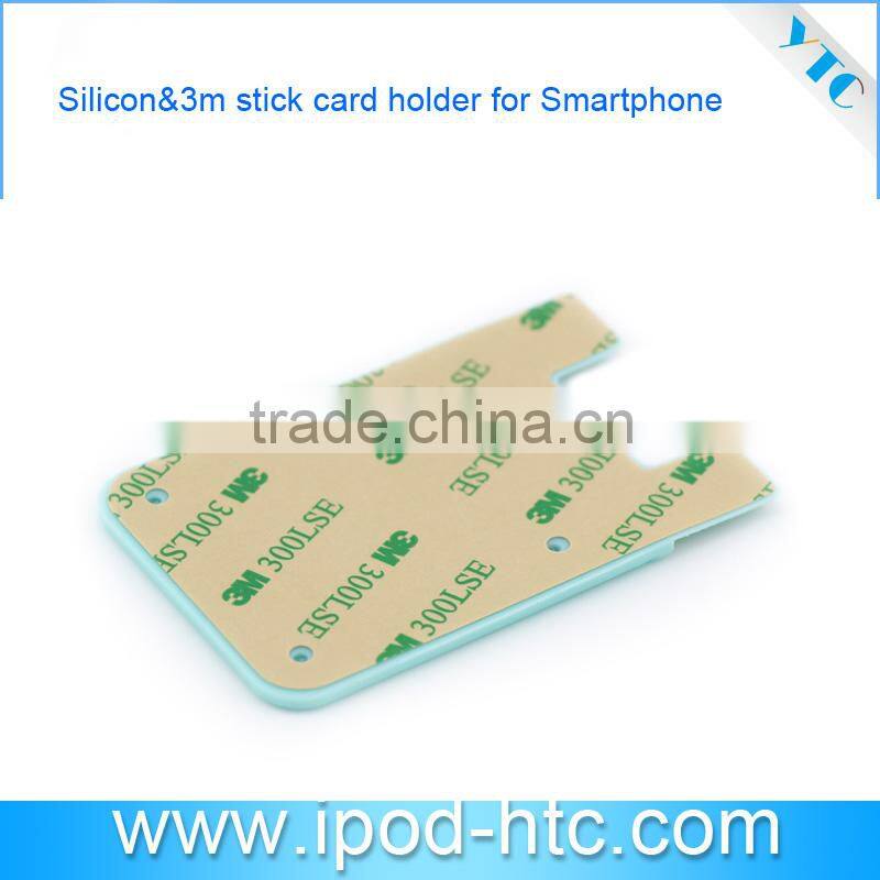 2014 Mini Cover pocket 3M adhesive credit card holder, Mobile phone card holder, PU Credit Card holder