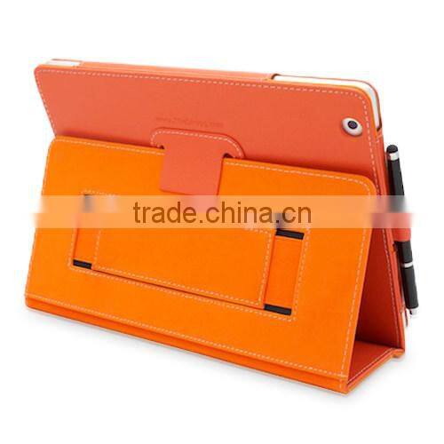 Fashion High Quality Orange PU Leather Case For Ipad 4