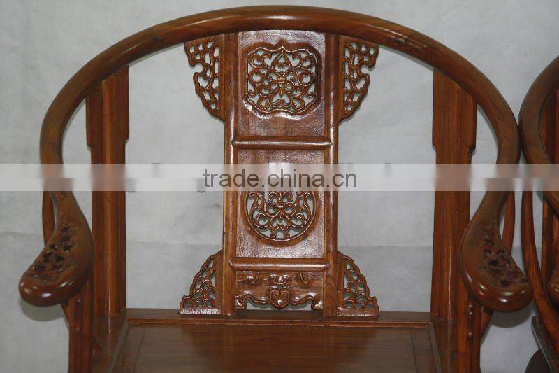chinese antique pine wood beautiful and comfortable armchair