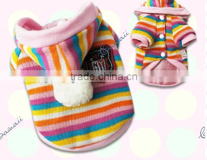 Red Christmas Fleece Dog Hoodie Clothes superwarm