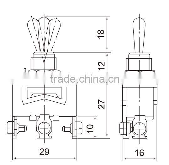 CNTD Good Products Tab Terminal Waterproof Oiltight Toggle Switch c513B