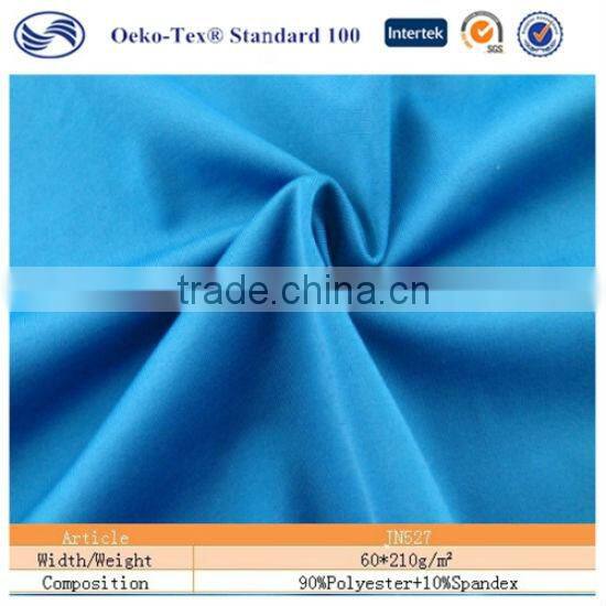 shiny polyester tricot lycra fabric for gym wear