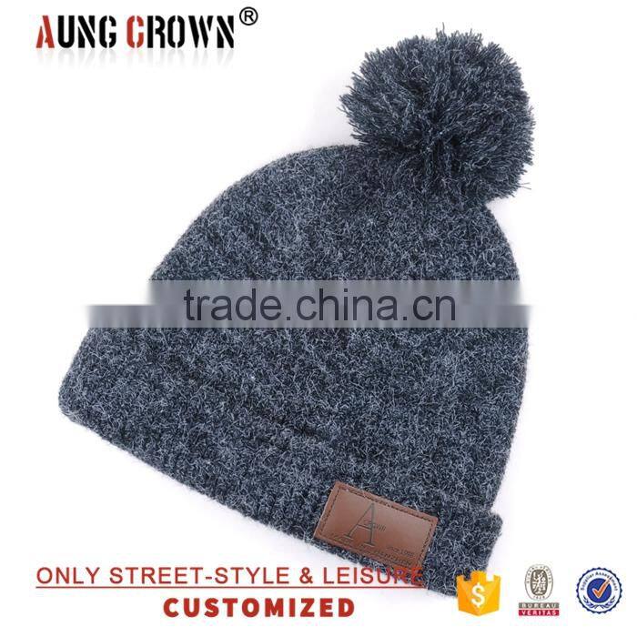 winter custom knitted beanie hat wholesale