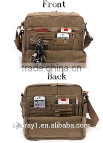 wholesale custom canvas men shoulder messenger bag