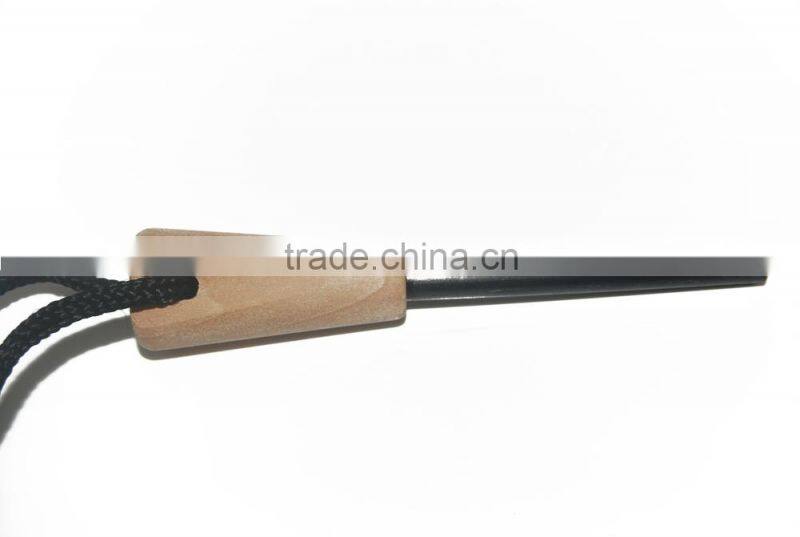 Wooden Handle Fire Striker Outdoor Survival Tool Camping Fire Flint Striker