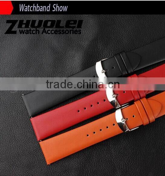 hotesale 22mm genuine calf leather Men and women's Watch strap wholesale 1PCS
