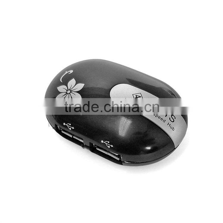 Promotional gift computer 4 port usb hub with hidden cable