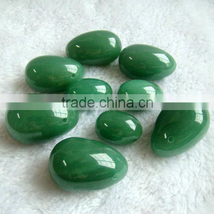 Wholesale Drilled Gemstone Green Aventurine Yoni Eggs