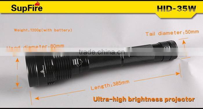 2014 Best Selling Rechargeable 35w High Power 4500lm HID Flashlight/ Torch with CE