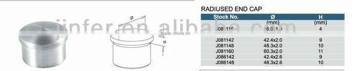 SS/stainless steel pipe end cap/Stainless steel Radiused End Cap