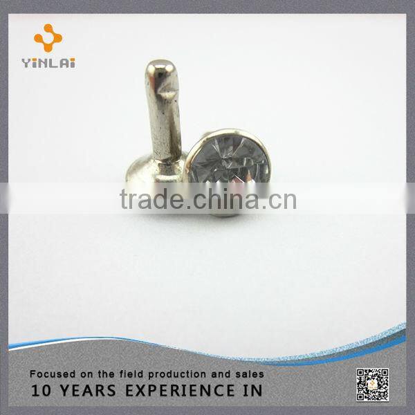 Gold Rhinestone Split Rivet