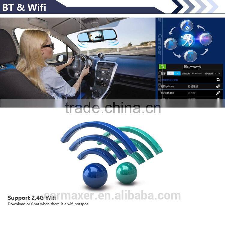 5" Capacitive Screen Android4.0 1080P WIFI car DVR rearview monitor rearview mirror with gps bluetooth camera for special car