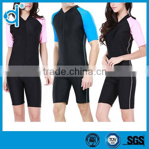 Windproof Close-fitting Black and Flower Printed Zipper Jumpsuits Neoprene Diving Suit