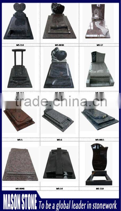 Vase polished red granite headstone cemetery grave decorations