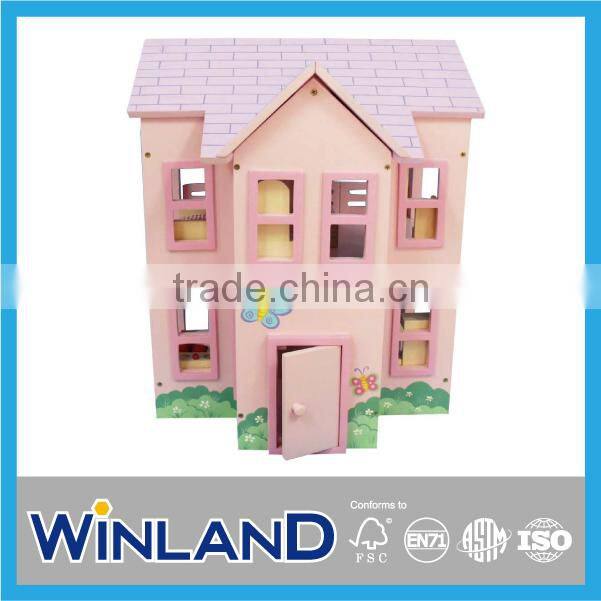 Pretend Play 2 Floor Wooden Doll House