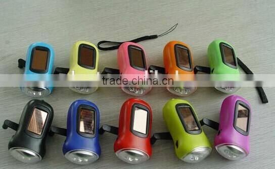 solar dynamo led flashlight