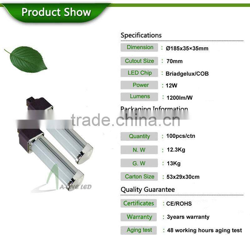 CE RoHS approved 12W led pl light ;high lumen g24 12w led lights made in China