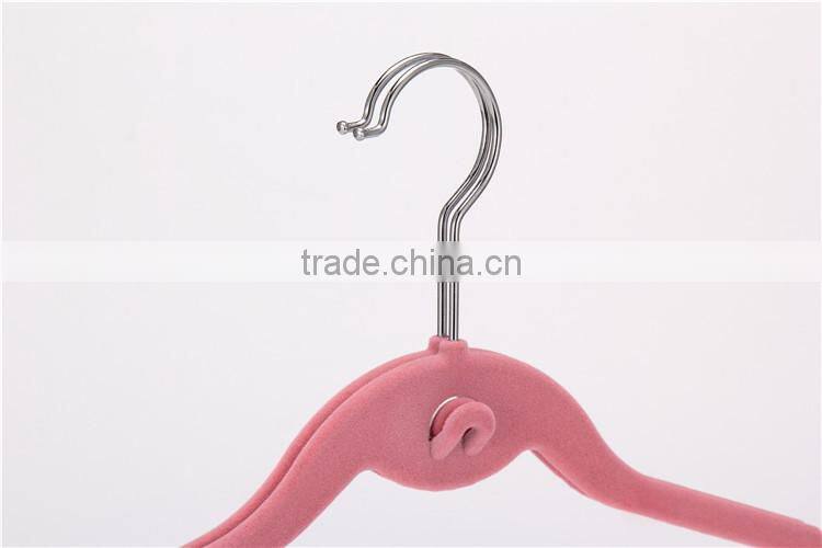 Standby Purple Velvet Hanger with a hook Functional Factory Dirrect