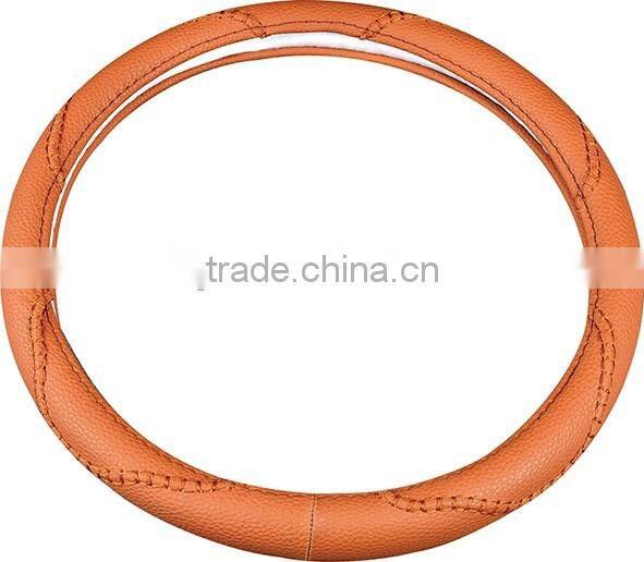 fashinal design PVC material orange inch car steering wheel cover anti-slip