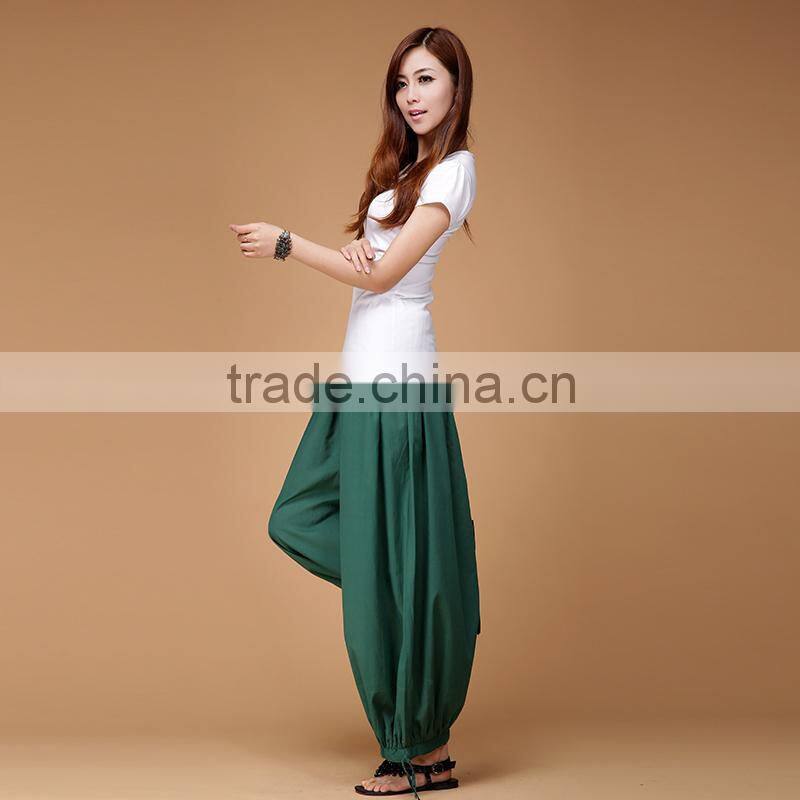 fashion simple cheap Hight WaistBand ladies women yoga wear capris pants